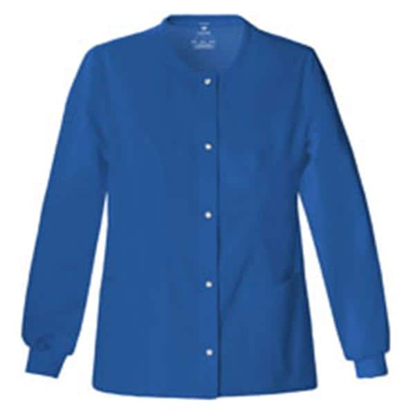 Luxe Warm-Up Jacket 3 Pockets Long Sleeves / Knit Cuff Large Royal Womens Ea
