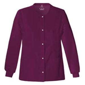 Luxe Jacket 3 Pockets Long Sleeves / Knit Cuff 2X Large Wine Womens Ea
