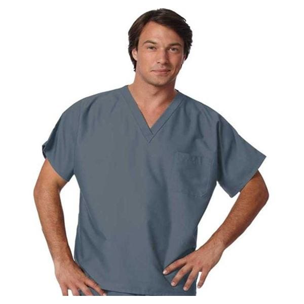 Fashion Seal Scrub Shirt 1 Pocket X-Long Cap Short Sleeves Medium Pwtr Unisex Ea