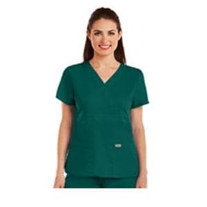 Greys Anatomy Scrub Shirt Mck Wrp Nck 3 Pkts Shrt Slvs 4X Large Hntr Womens Ea