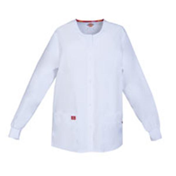 Warm-Up Jacket Knit Cuffs X-Small White Womens Ea