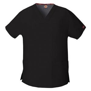 Dickies Scrub Top V-Neck 3 Pockets 2X Small Black Womens Ea