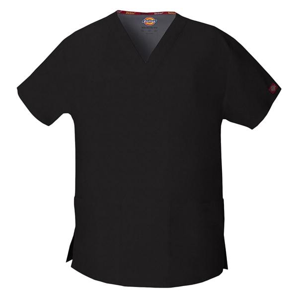 Dickies Scrub Top V-Neck 3 Pockets 2X Small Black Womens Ea