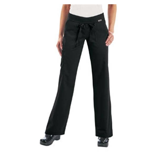 Scrub Pant Multiple Pockets Medium Black Womens Ea