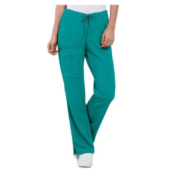 Jockey Scrub Pant Poly/Ryn/Spndx 4 Pockets Medium Teal Womens Ea