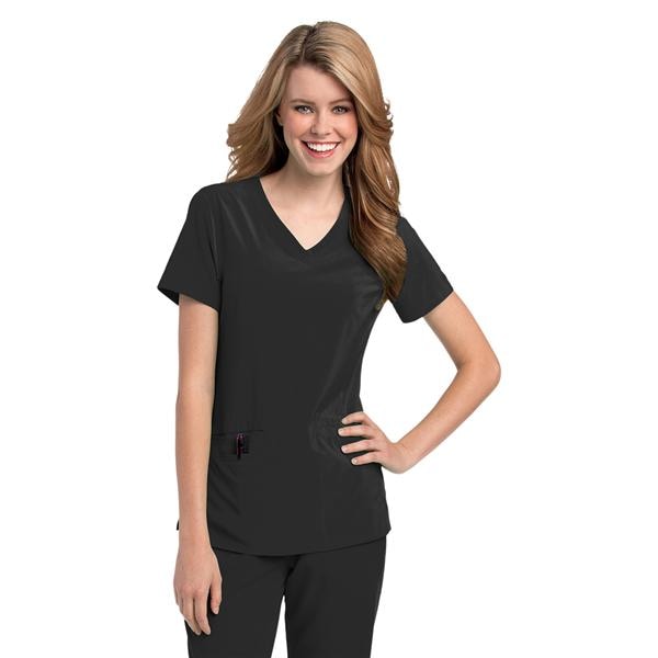 Urbane Scrub Shirt V-Neck X-Large Black Womens Ea