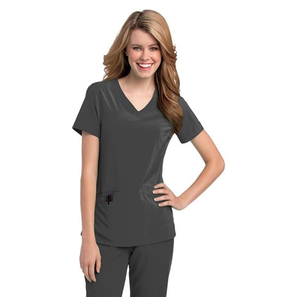 Urbane Scrub Shirt V-Neck Small Graphite Womens Ea