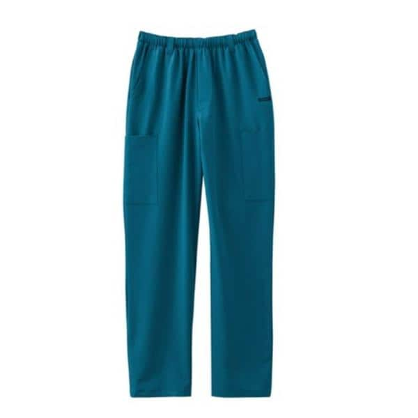 Scrub Pant Poly/Ryn/Spndx 7 Pockets 4X Large Caribbean Blue Mens Ea