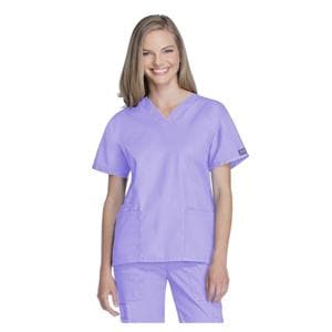 Cherokee Scrub Shirt V-Neck 3 Pockets Short Sleeves Large Orchid Womens Ea