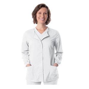 Lab Coat 3 Pockets Long Sleeves 38 in White Womens Ea