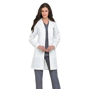 Lab Coat 3 Pockets Long Sleeves 38 in White Womens Ea