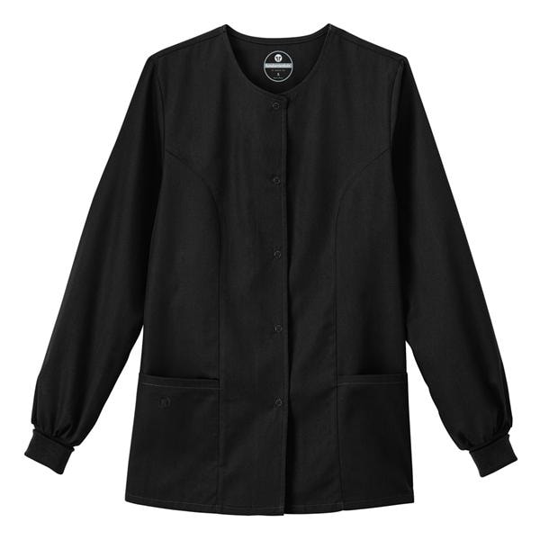 Warm-Up Jacket 2 Pockets Long Sleeves 2X Large Black Womens Ea