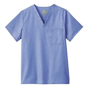 Scrub Shirt V-Neck 1 Pocket Set-In Sleeves 2X Large Ceil Blue Unisex Ea