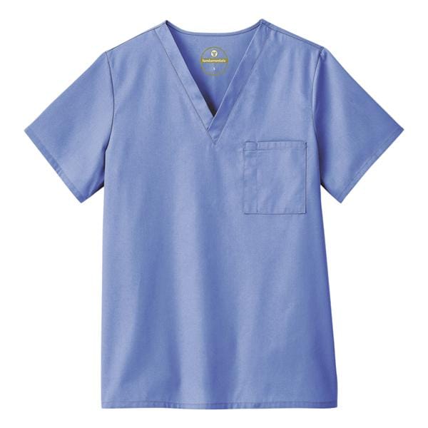 Scrub Shirt V-Neck 1 Pocket Set-In Sleeves 2X Large Ceil Blue Unisex Ea