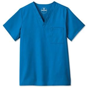 Scrub Shirt V-Neck 1 Pocket Set-In Sleeves X-Large Royal Blue Unisex Ea