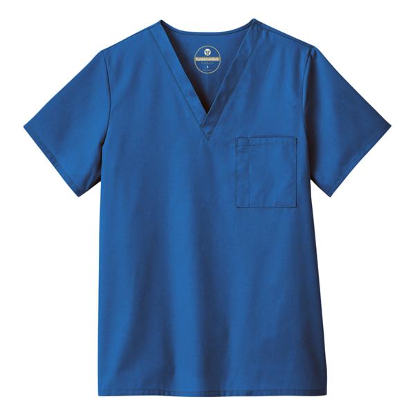 Scrub Shirt V-Neck 1 Pocket Set-In Sleeves 3X Large Royal Blue Unisex Ea