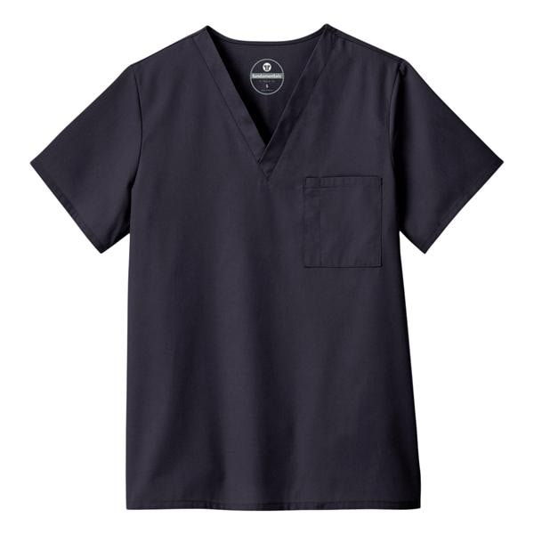 Scrub Shirt V-Neck 1 Pocket Set-In Sleeves 4X Large Charcoal Unisex Ea