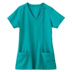 Jockey Scrub Shirt Mock Wrap V-Neck 2 Pockets Short Sleeves X-Small Tl Womens Ea