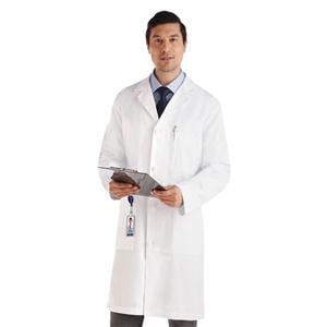 META Lab Coat 5 Pockets Long Sleeves 40 in White Mens Ea