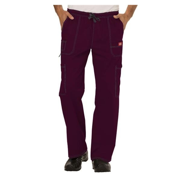 Dickies Scrub Pant 7 Pockets 4X Large Wine Mens Ea