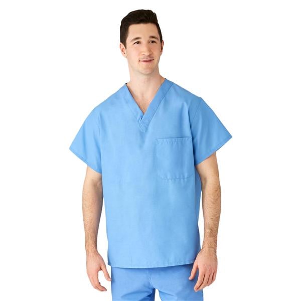 Scrub Shirt V-Neck Short Sleeves Large Ceil Ea