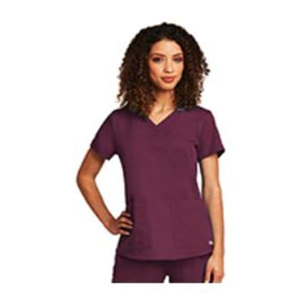 Greys Anatomy Top V-Neck Large Wine Womens Ea