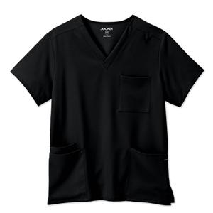 Jockey Scrub Scrub Top V-Neck 4 Pockets X-Large Black Unisex Ea