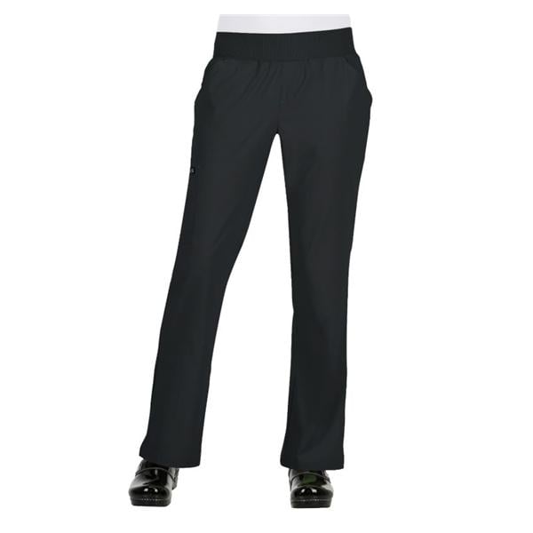 Scrub Pant 6 Pockets Medium Black Womens Ea