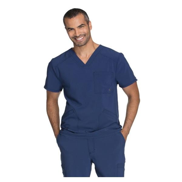 Cherokee Scrub Scrub Top V-Neck 3 Pockets Short Sleeves Medium Navy Mens Ea