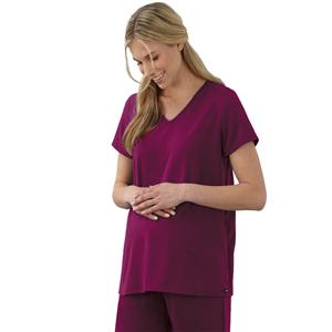 Jockey Scrub Scrub Top V-Neck 2 Pockets Short Sleeves Medium Purple Womens Ea