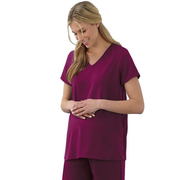 Jockey Scrub Scrub Top V-Neck 2 Pockets Short Sleeves X-Large Purple Womens Ea