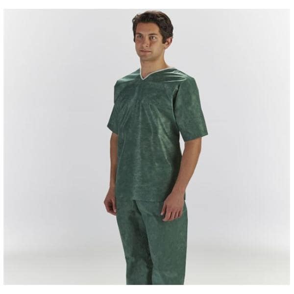 Patient Scrub Pant Linen Like Non Woven Material 2X Large Dark Green 30/Ca