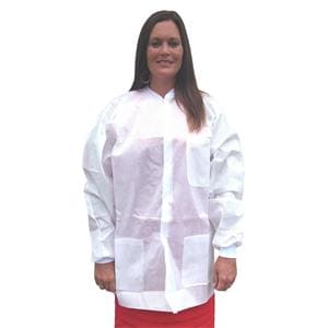 Lab Jacket 4X Large White 10/Pk