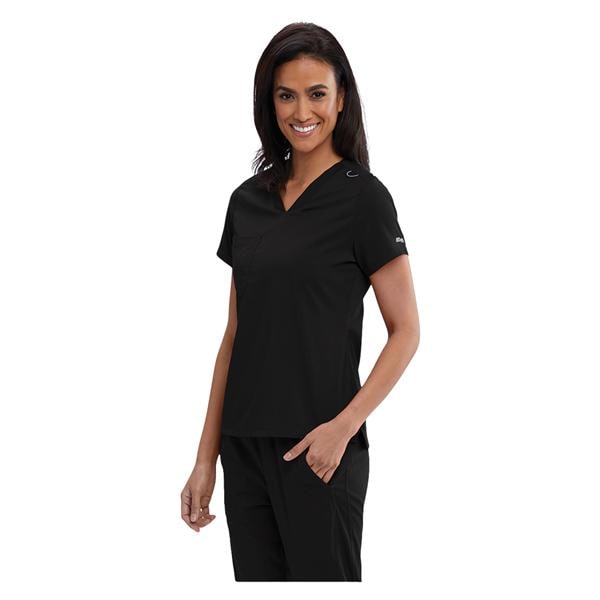 Bree Scrub Top V-Neck 1 Pocket Medium Black Ea