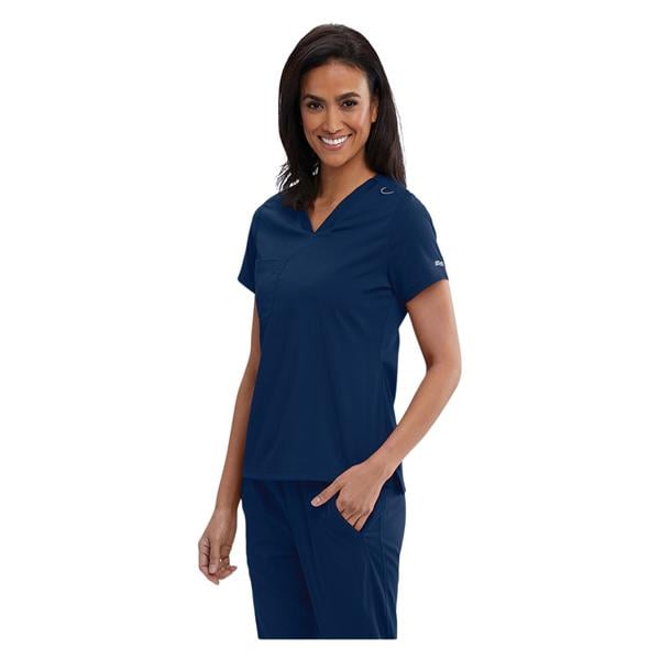 Bree Scrub Top V-Neck 1 Pocket Large Indigo Ea