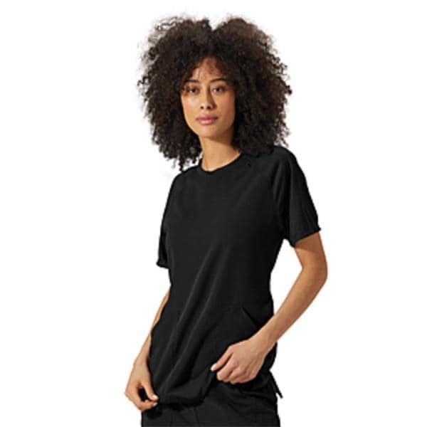 Jockey Comfort Scrub Top Crew Neck X-Large Black Womens Ea