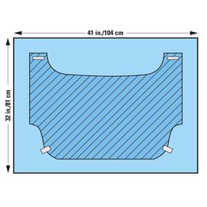 41x32" Sterile EENT Drape Fenestrated