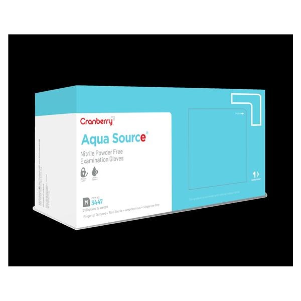 Aqua Source Nitrile Exam Gloves Large Aqua Non-Sterile