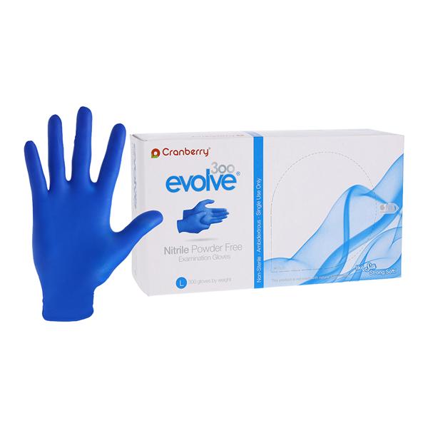 Evolve 300 Nitrile Exam Gloves Large Royal Blue Non-Sterile, 10 BX/CA