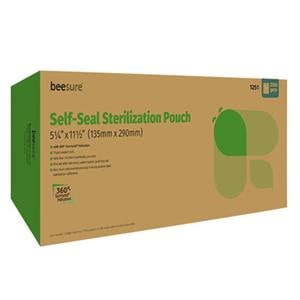 BeeSure Sterilization Pouch 5.25 in x 11 in 10Bx/Ca