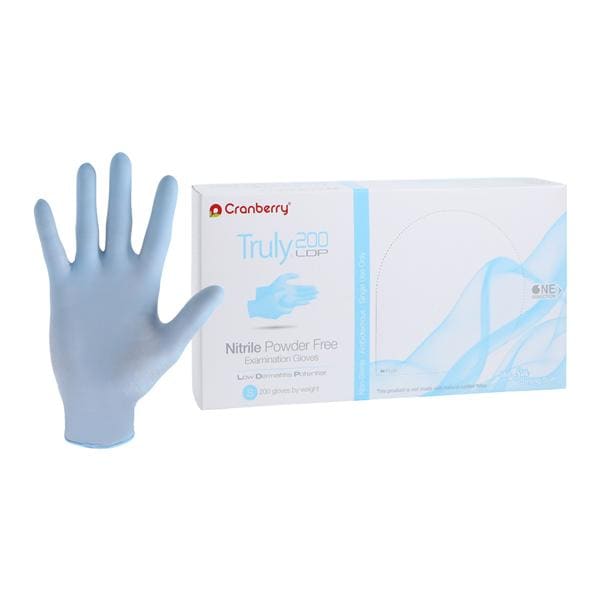 Truly 200 Nitrile Exam Gloves Small Blue Non-Sterile, 10 BX/CA