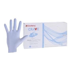 Crave Nitrile Exam Gloves Large Light Blue Non-Sterile