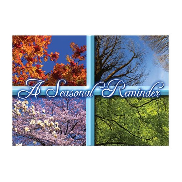 Imprinted Recall Cards Seasonal Reminder 4 in x 6 in 250/Pk