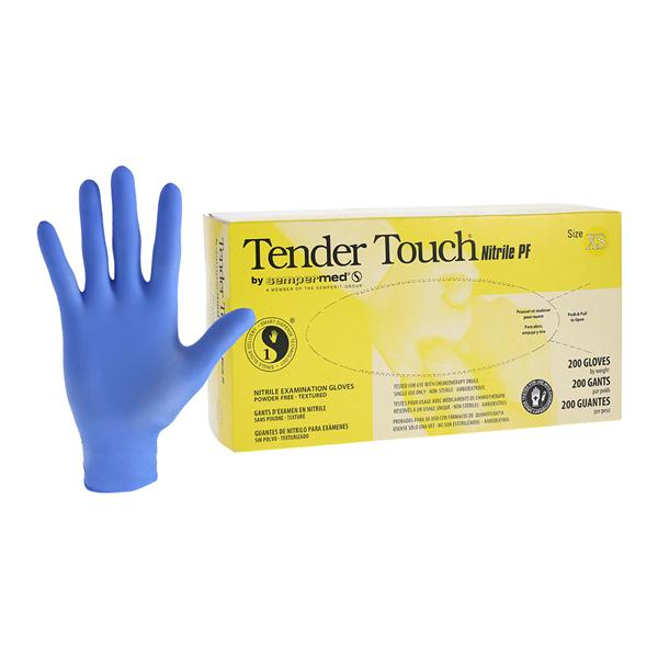 SemperCare Tender Touch Nitrile Exam Gloves X-Small Violet Blue Non-Sterile
