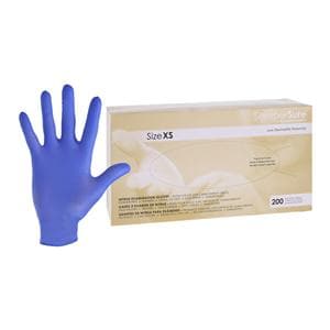 SemperSure Nitrile Exam Gloves X-Small Cobalt Blue Non-Sterile, 10 BX/CA