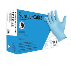 Sempercare Nitrile Exam Gloves Small Blue Non-Sterile