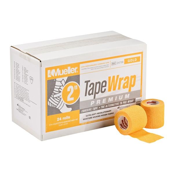 Tapewrap Premium Underwrap Ultrasoft Fabric 2"x6yd Gold 24/Ca