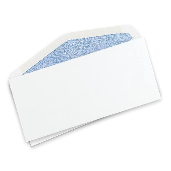 Blank Envelopes #10 Gummed Flap White With Logo / Security Tint 500/Bx
