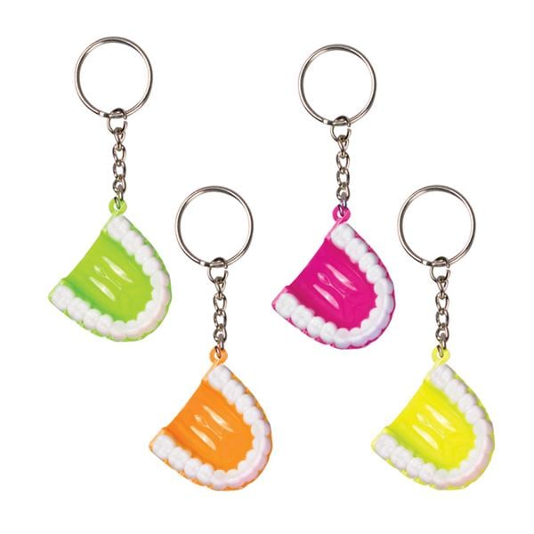 Toy Keychains Teeth Assorted Neon 24/Pk