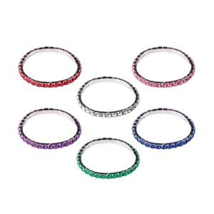 Tennis Bracelets Diamond Assorted Colors 36/Pk